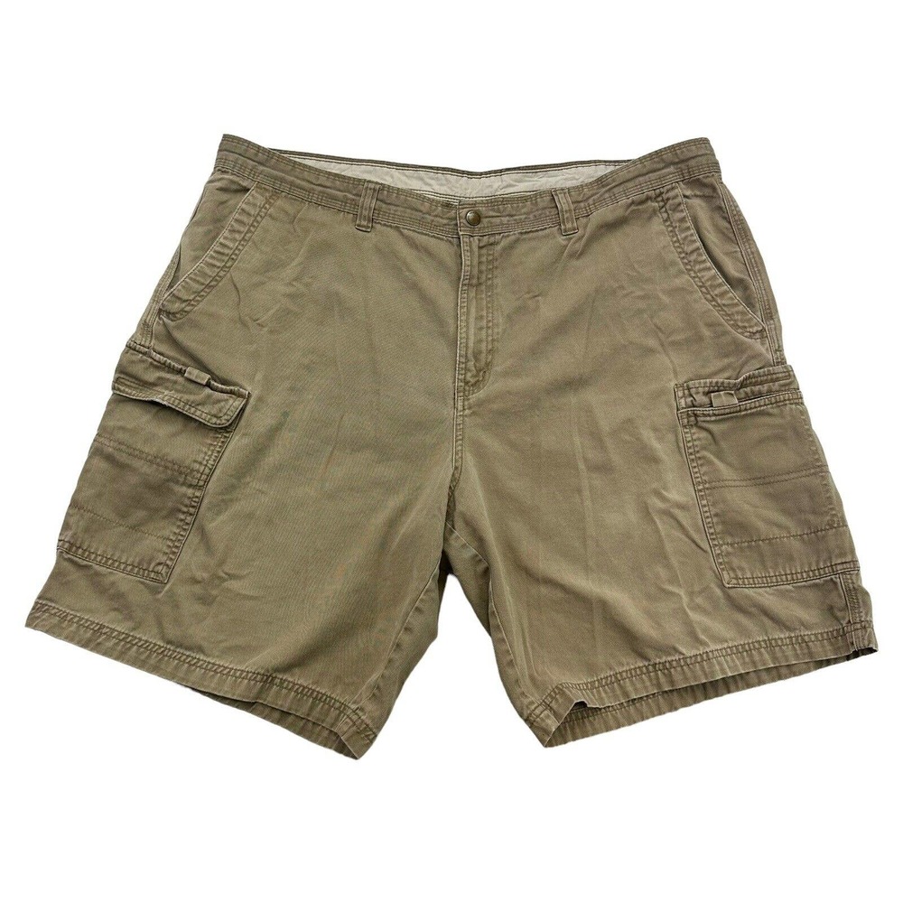 Columbia Cargo Shorts Mens 42 Brown Utility Pockets Flat Front Cotton Hiking